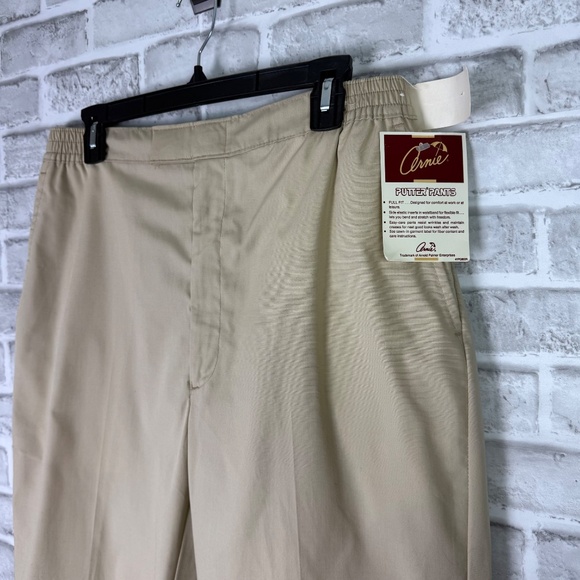 Arnie Palmer The Putter Pants Classic Beige Stretch Waist Lightweight 34 x 32 - Picture 2 of 8